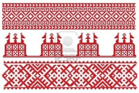 Древнерусская вышивка вектор