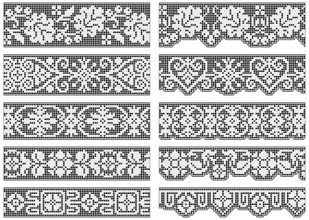 Филейное вязание Подзоров крючком