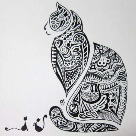 Кот орнамент