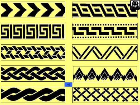 Геометрический орнамент в полосе