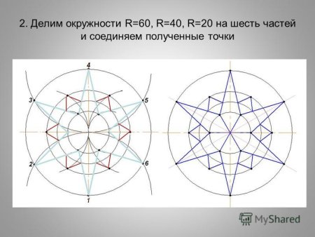 Задания по черчению с делением окружности на части