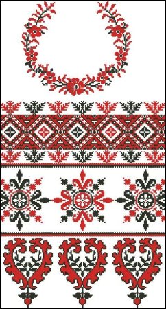 Кубанская вышивка крестом рушники
