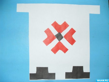 Аппликация украшение салфетки Мордовским узором