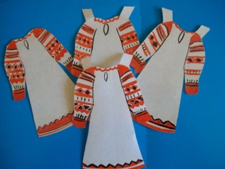 Аппликация народный костюм