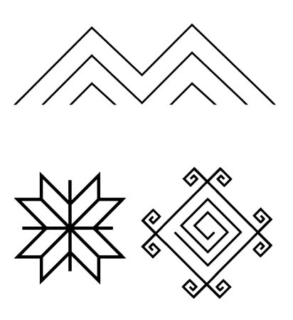 Марийский орнамент трафарет