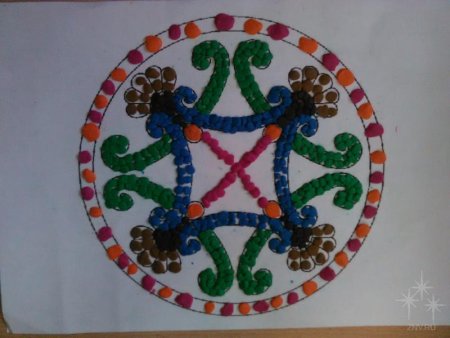Орнамент из пластилина