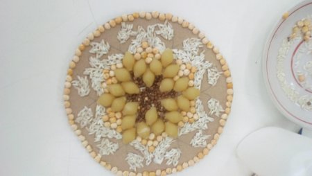Панно для кухни из макарон