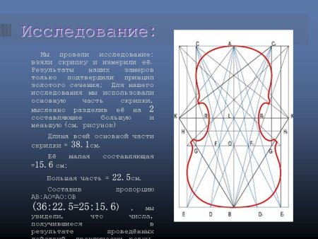 Скрипка Страдивари золотое сечение