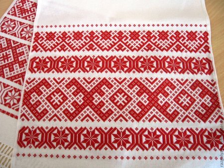 Славянская вышивка на полотенце