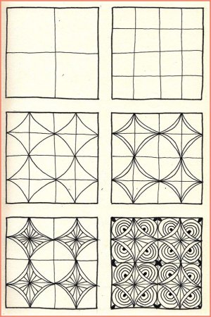 Сетчатый орнамент в квадрате (45 фото)