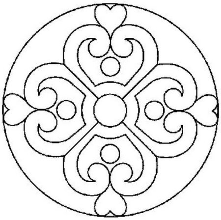 Башкирский национальный орнамент в круге