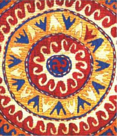 Кайтагская вышивка солнце