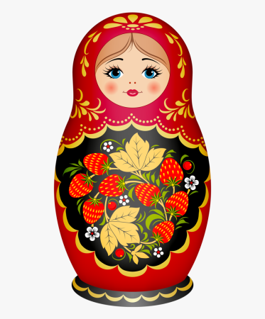 Матрешка Хохлома вектор