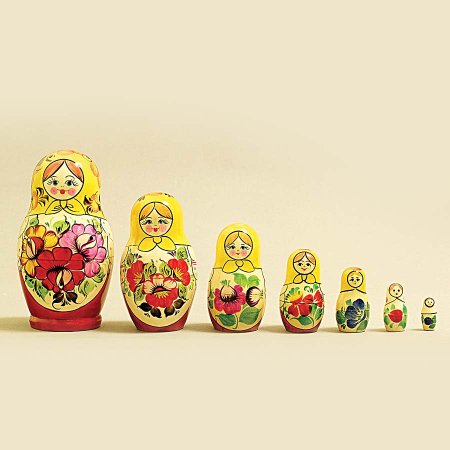 Вятский орнамент на матрешке