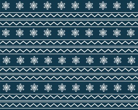 Зимний орнамент в полосе