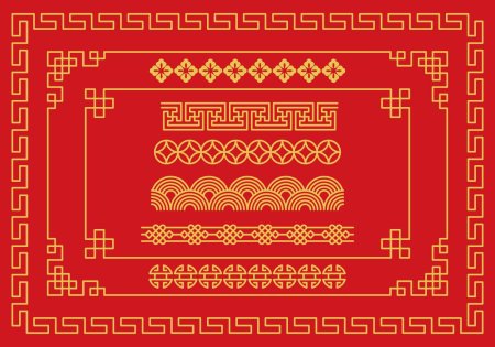 Китайский монгольский орнамент вектор