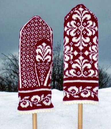 Варежки с узором