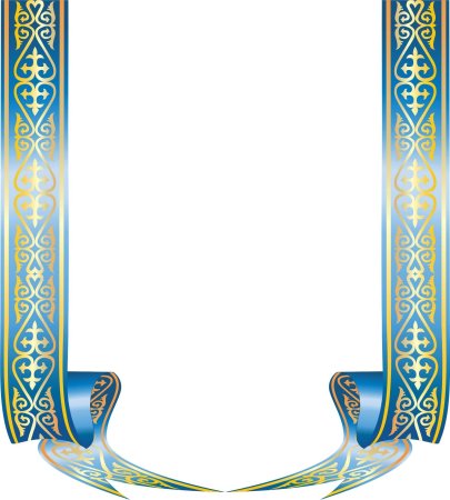 Казахский узор рамка