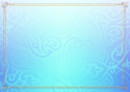 Голубой фон с казахским орнаментом