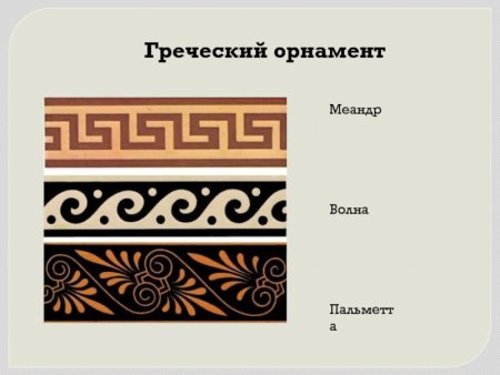 Меандр и Пальметта греческий орнамент