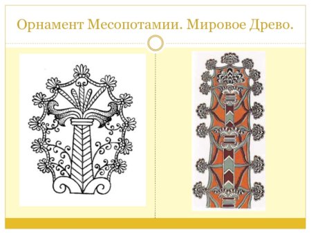 Мировое Древо в орнамент Месопотамии