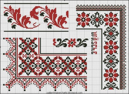 Вышивка крестом узоры