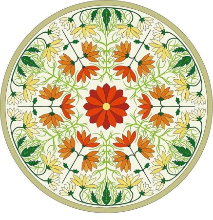 Орнаментальная композиция в круге