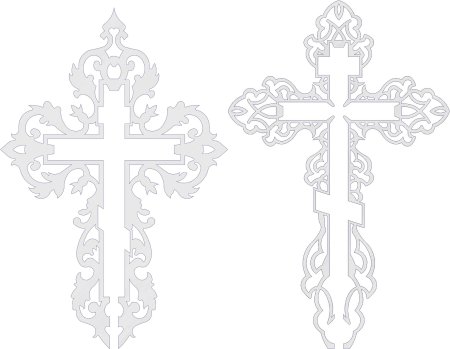 Крест ритуальный DXF
