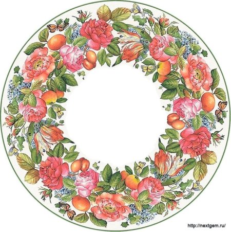 Цветочный орнамент в круге (48 фото)