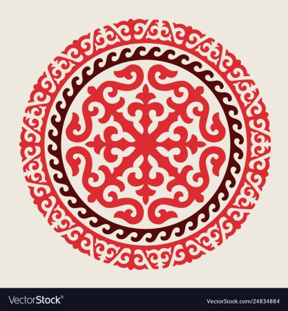 Казахский орнамент в полосе