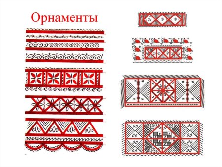 Мезенская роспись геометрический орнамент
