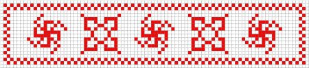 Народные вышивки в клеточку