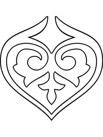 Татарский национальный узор трафарет