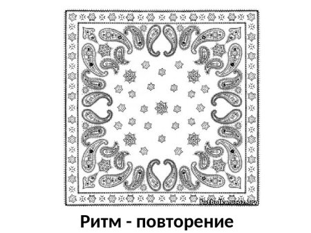 Цветочный орнамент в квадрате