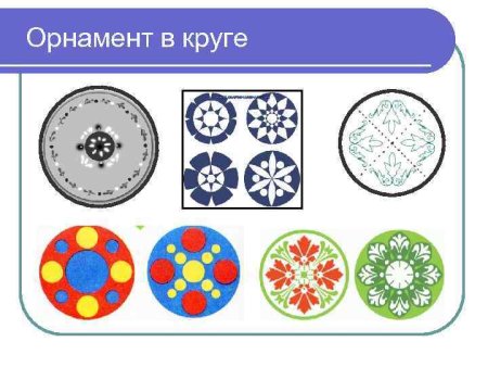 Узор в круге на урок изо