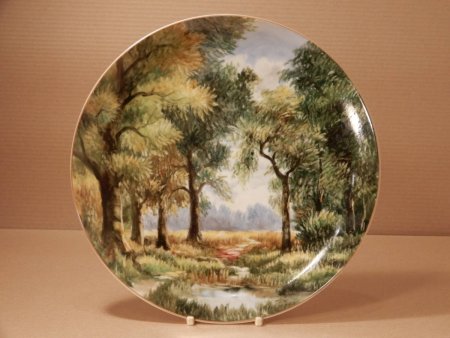 Пейзажный орнамент на посуде