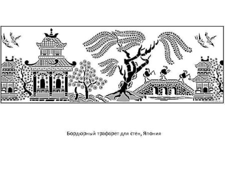 Трафарет Япония для стен