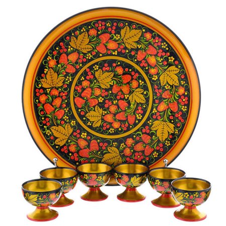 Растительный орнамент на посуде