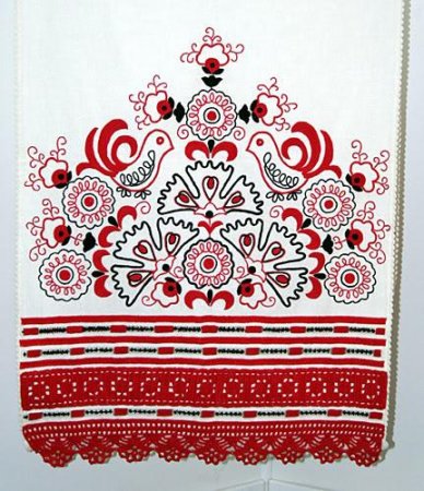 Рушник с петухами