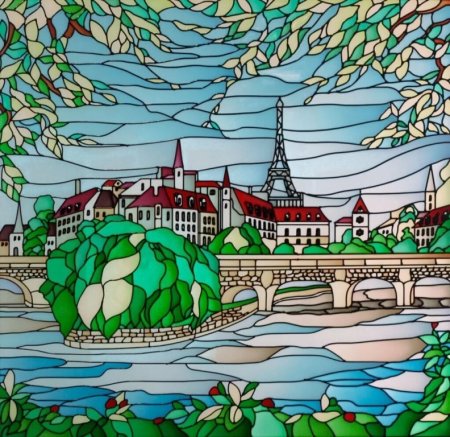 Екатерина Голанд витраж домики