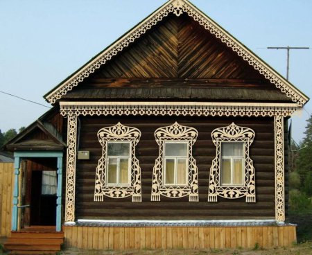 Русская изба резьба по дереву окна