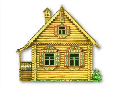 Русская изба рисунок