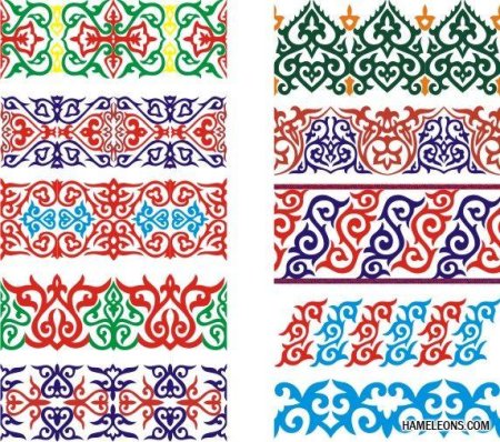 Казахский ленточный орнамент