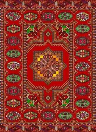 Туркменский ковер орнамент
