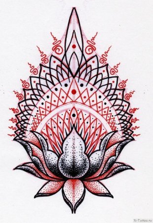 Лотос dotwork