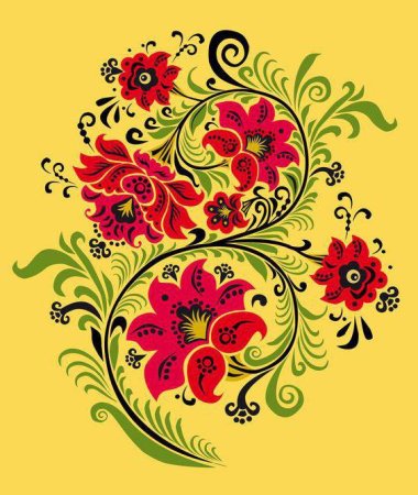 Семеновская Хохлома узор