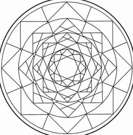 Геометрический орнамент в круге