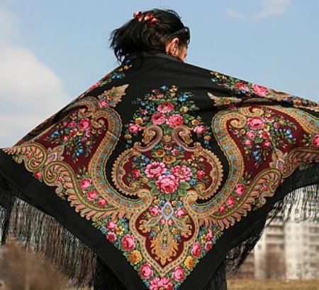Павлопосадский платок Цыганочка