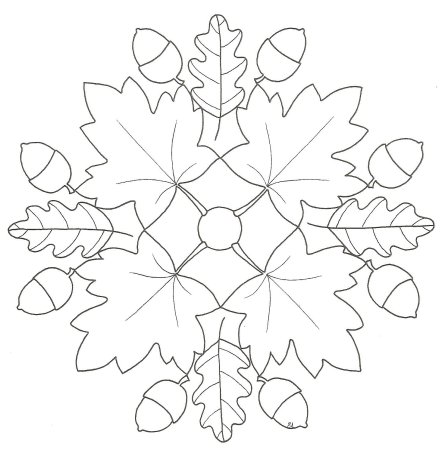 Осенний букет раскраска для детей