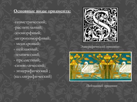 Виды орнамента Каллиграфический